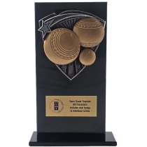 Jet Glass Shield Lawn Bowls Trophy | 160mm | G25