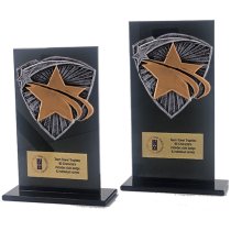 Jet Glass Shield Star Trophy | 140mm | G25