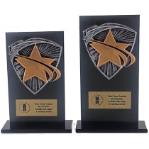 Jet Glass Shield Star Trophy | 140mm | G25