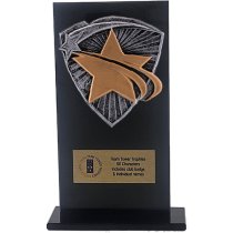 Jet Glass Shield Star Trophy | 160mm | G25