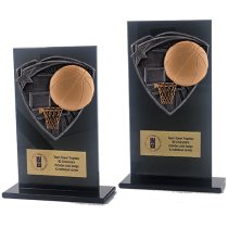 Jet Glass Shield Basketball Trophy | 160mm | G25