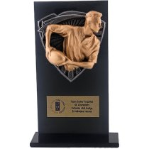 Jet Glass Shield Rugby Male Trophy | 160mm | G25