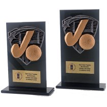 Jet Glass Shield Hockey Trophy | 140mm | G25