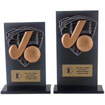 Jet Glass Shield Hockey Trophy | 160mm | G25