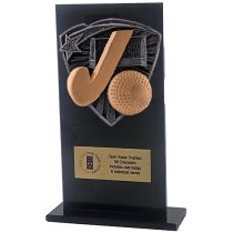 Jet Glass Shield Hockey Trophy | 160mm | G25