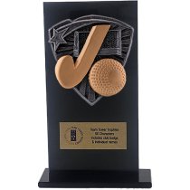 Jet Glass Shield Hockey Trophy | 160mm | G25