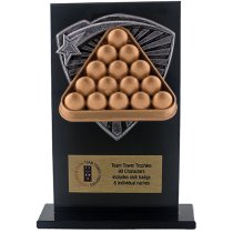 Jet Glass Shield Pool/Snooker Trophy | 140mm | G25