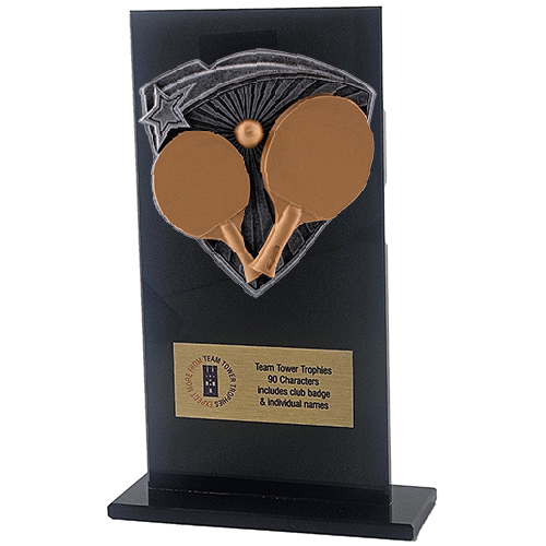 Jet Glass Shield Table Tennis Trophy | 160mm | G25