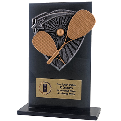 Jet Glass Shield Squash Trophy | 140mm | G25