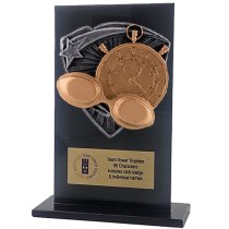 Jet Glass Shield Swimming Trophy | 140mm | G25