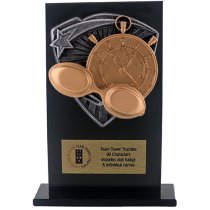 Jet Glass Shield Swimming Trophy | 140mm | G25