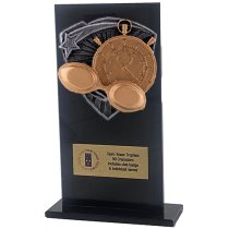 Jet Glass Shield Swimming Trophy | 160mm | G25