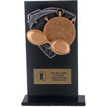 Jet Glass Shield Swimming Trophy | 160mm | G25