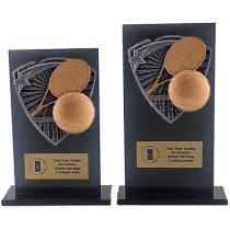 Jet Glass Shield Tennis Trophy | 140mm | G25