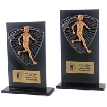 Jet Glass Shield Female Runner Trophy | 140mm | G25