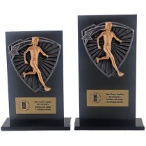 Jet Glass Shield Female Runner Trophy | 140mm | G25