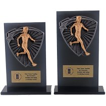 Jet Glass Shield Female Runner Trophy | 160mm | G25