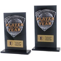 Jet Glass Shield Football Player of the Year Trophy | 160mm | G25