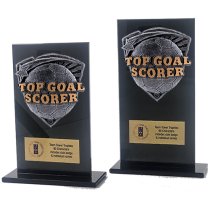 Jet Glass Shield Football Top Goal Scorer Trophy | 140mm | G25