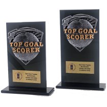 Jet Glass Shield Football Top Goal Scorer Trophy | 160mm | G25