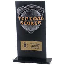 Jet Glass Shield Football Top Goal Scorer Trophy | 160mm | G25