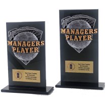 Jet Glass Shield Football Managers Player Trophy | 140mm | G25