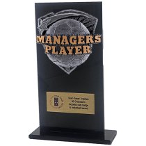 Jet Glass Shield Football Managers Player Trophy | 160mm | G25