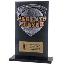 Jet Glass Shield Football Parents Player Trophy | 140mm | G25