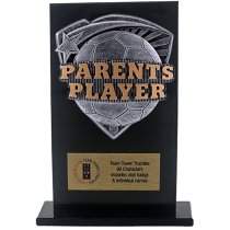 Jet Glass Shield Football Parents Player Trophy | 140mm | G25