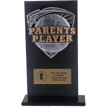 Jet Glass Shield Football Parents Player Trophy | 160mm | G25