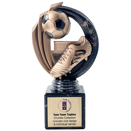 Chunkie Black Knight Football Squad Trophy | Black & Gold | 175mm