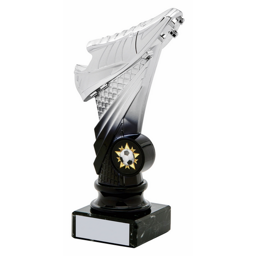 Velocity Football Boot Trophy | Silver/Black | 175mm