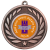 Personalised Medal | Bronze | 50mm | Embossed Wreath | Features Your Badge - M9459.03.PC