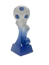 Kit Kolour Football Boot & Ball Trophy | Blue & White | 175mm