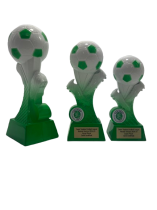 Kit Kolour Football Boot & Ball Trophy | Orange & White | 150mm