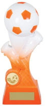 Kit Kolour Football Boot & Ball Trophy | Orange & White | 175mm