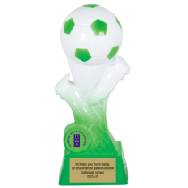 Kit Kolour Football Boot & Ball Trophy | Green & White | 150mm