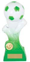 Kit Kolour Football Boot & Ball Trophy | Green & White | 175mm