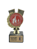 Football Squad Trophy | Gold | Features your Club Badge & Players Name |125mm