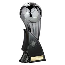 Firestorm Football Trophy | Heavyweight | 190mm | Black & Silver