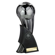 Firestorm Football Trophy | Heavyweight | 220mm | Black & Silver