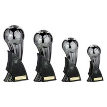 Firestorm Football Trophy | Heavyweight | 240mm | Black & Silver