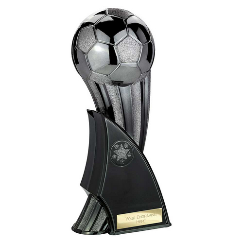 Firestorm Football Trophy | Heavyweight | 240mm | Black & Silver