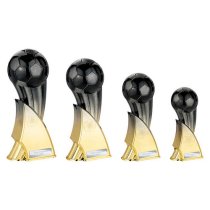 Firestorm Football Trophy | Heavyweight | 240mm | Black & Gold