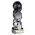 Hat-trick Strike Football Trophy | 190mm | Black & Silver - PA25006B
