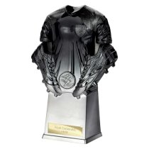 Invincible Football Shirt Trophy | Heavyweight | 220mm | Black & Silver