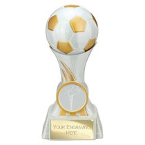 Attack Strike Football Trophy | 130mm | White & Gold