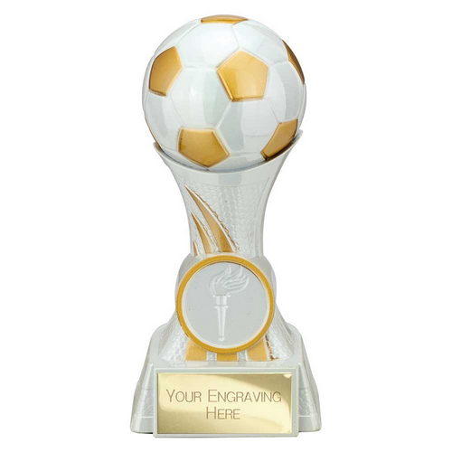 Attack Strike Football Trophy | 130mm | White & Gold