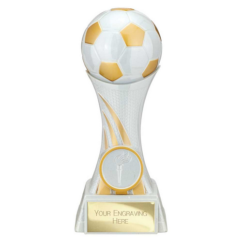 Attack Strike Football Trophy | 160mm | White & Gold
