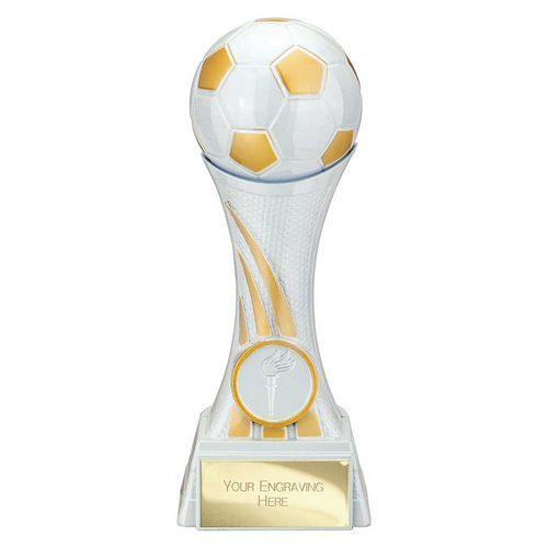 Attack Strike Football Trophy | 180mm | White & Gold